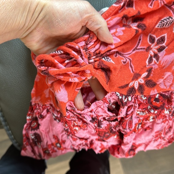 Free People  Summer top pink orange size XS - Picture 7 of 7